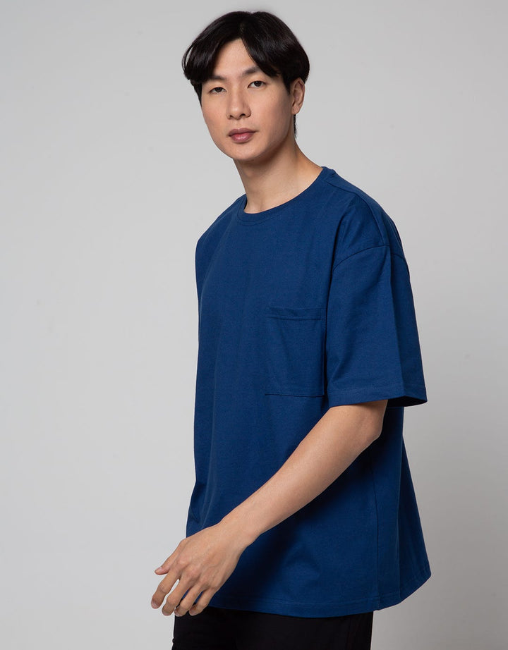 Nevada Short Sleeve T-Shirt Print Pocket Oversized Wider Neck Rib