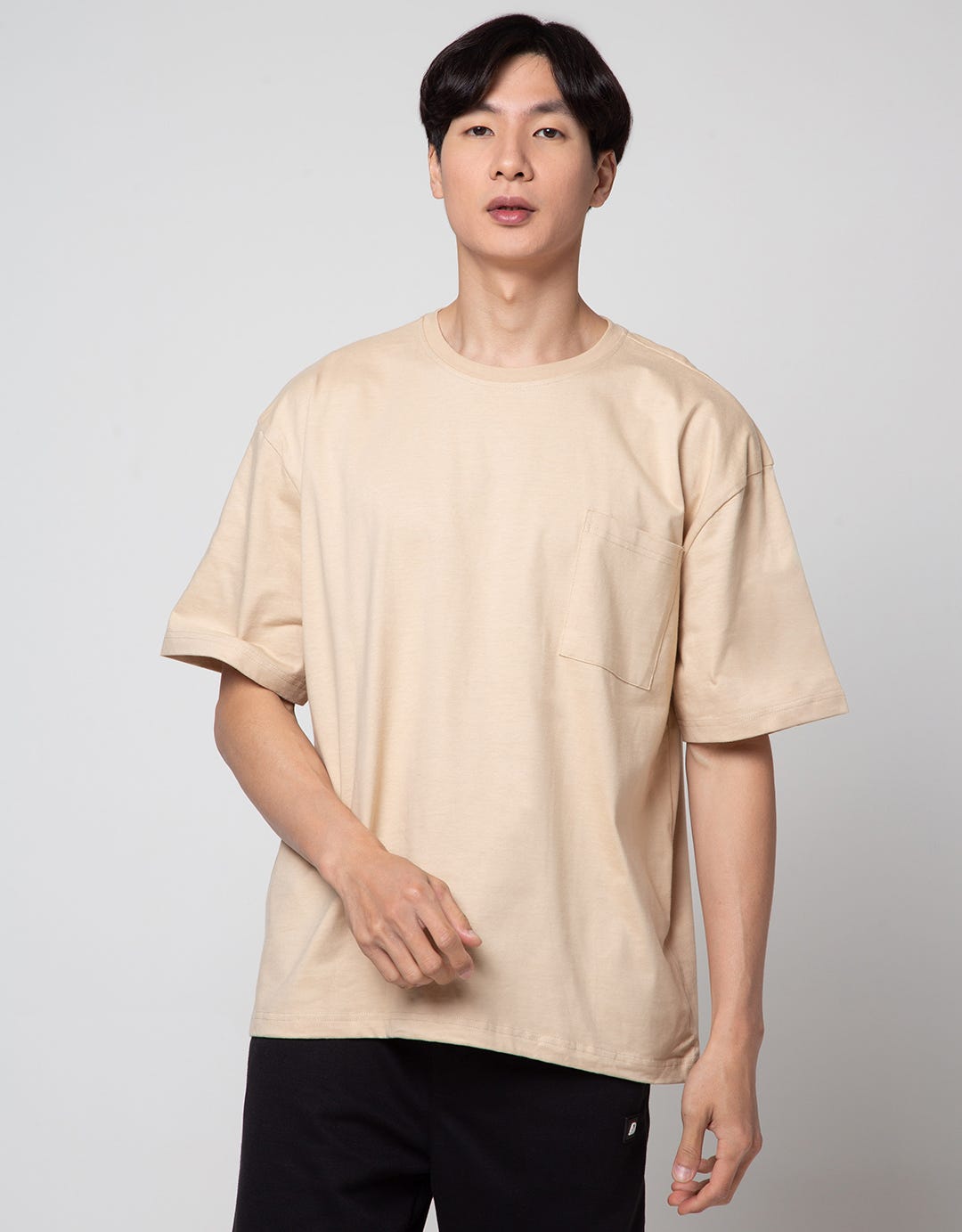 Nevada Short Sleeve T-Shirt Print Pocket Oversized Wider Neck Rib