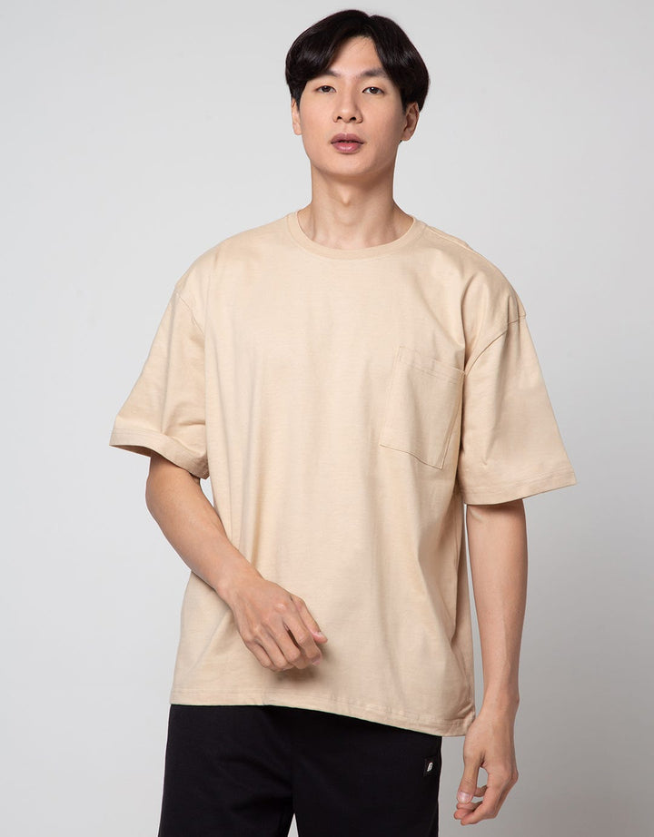 Nevada Short Sleeve T-Shirt Print Pocket Oversized Wider Neck Rib