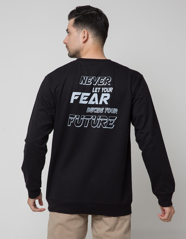 Nevada Backprint Casual Sweater Pria