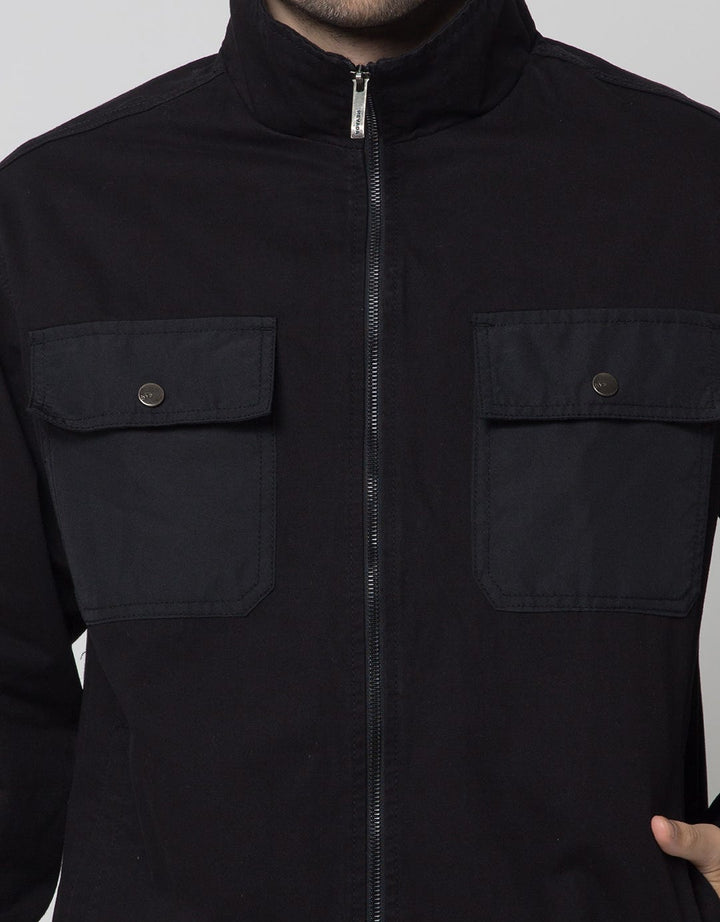 Nevada Jacket Twill Zipper Two Pocket Mix Fabric