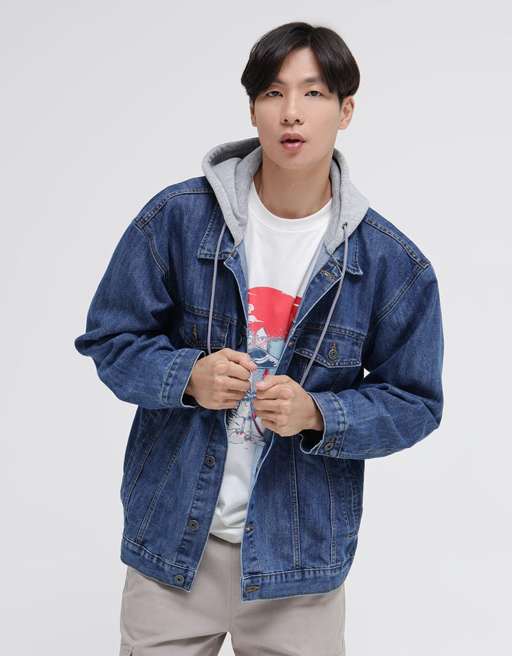 Nevada Denim Jacket Oversized Hood