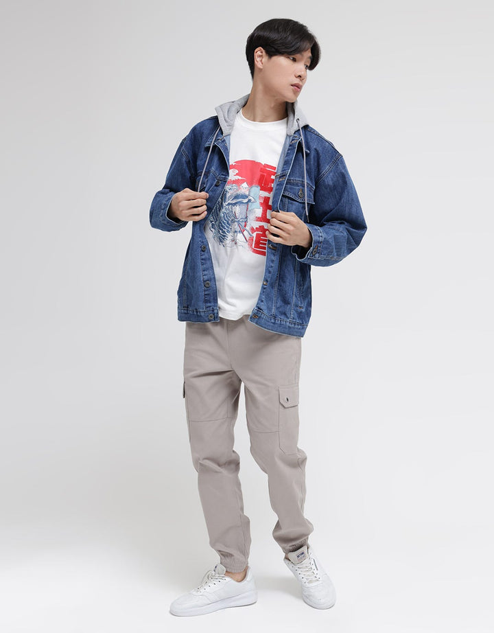 Nevada Denim Jacket Oversized Hood