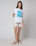 Details Short Sleeve T-Shirt Regular Tee With Flower Print