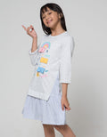 Aero Long Sleeve Midi Dress Knit Komb Woven Tapak Gunung