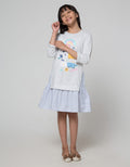Aero Long Sleeve Midi Dress Knit Komb Woven Tapak Gunung