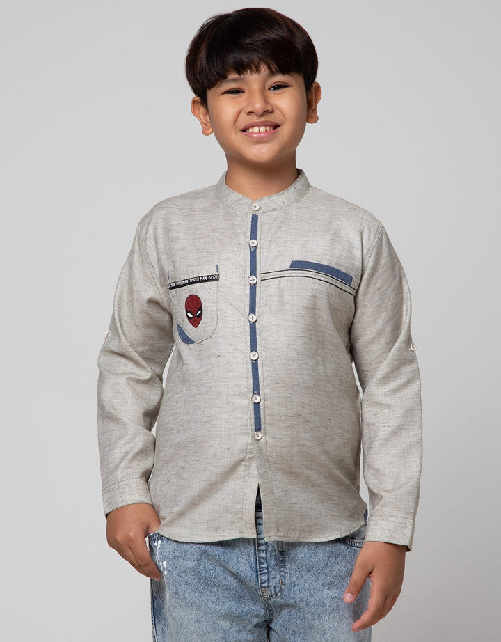 Marvel Spiderman Face Boys Shirt