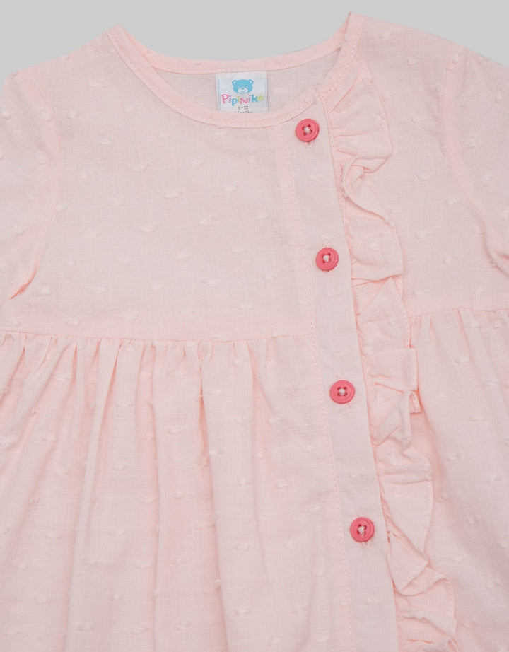 Pipiniko Dress Lengan 3/4 Ruffle Side