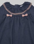 Pipiniko Dress Ruffle Colar Knit Denim