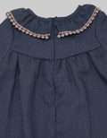 Pipiniko Dress Ruffle Colar Knit Denim