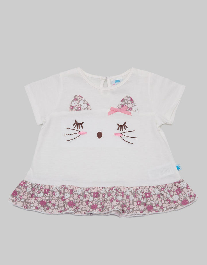 Pipiniko Cat Ruffle Girls T-Shirt
