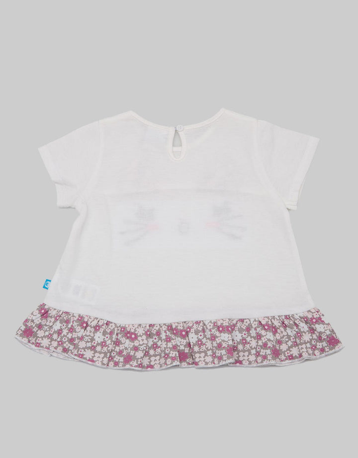 Pipiniko Cat Ruffle Girls T-Shirt