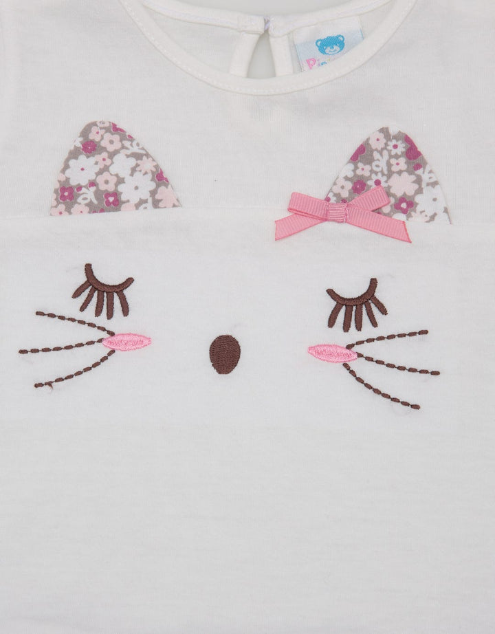 Pipiniko Cat Ruffle Girls T-Shirt