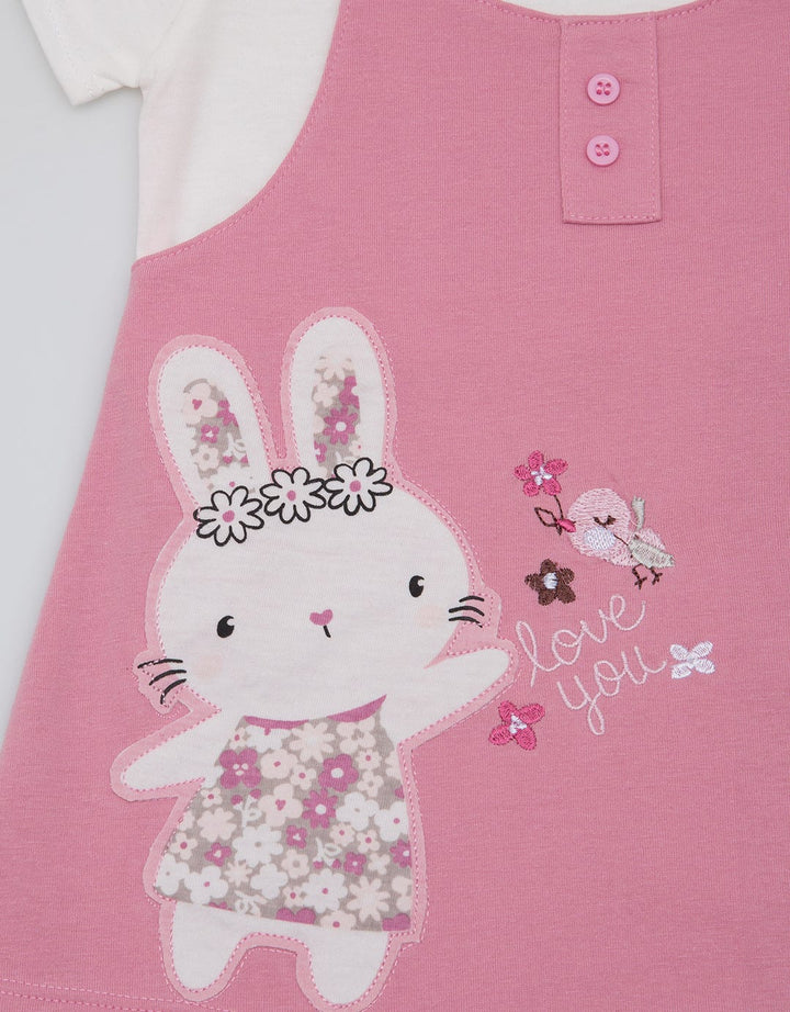 Pipiniko Overall Bunny Dress for Girls