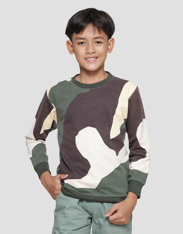 Nevada Non Hoodie Brown Marble Boys Sweater