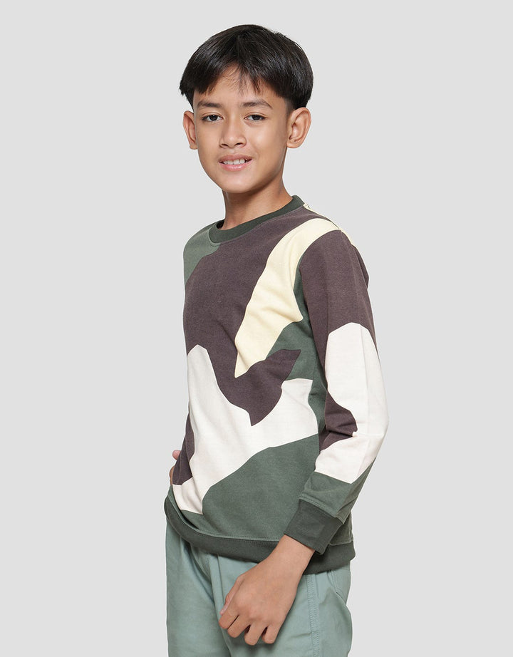 Nevada Non Hoodie Brown Marble Boys Sweater