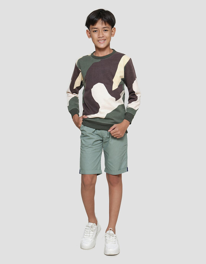 Nevada Non Hoodie Brown Marble Boys Sweater