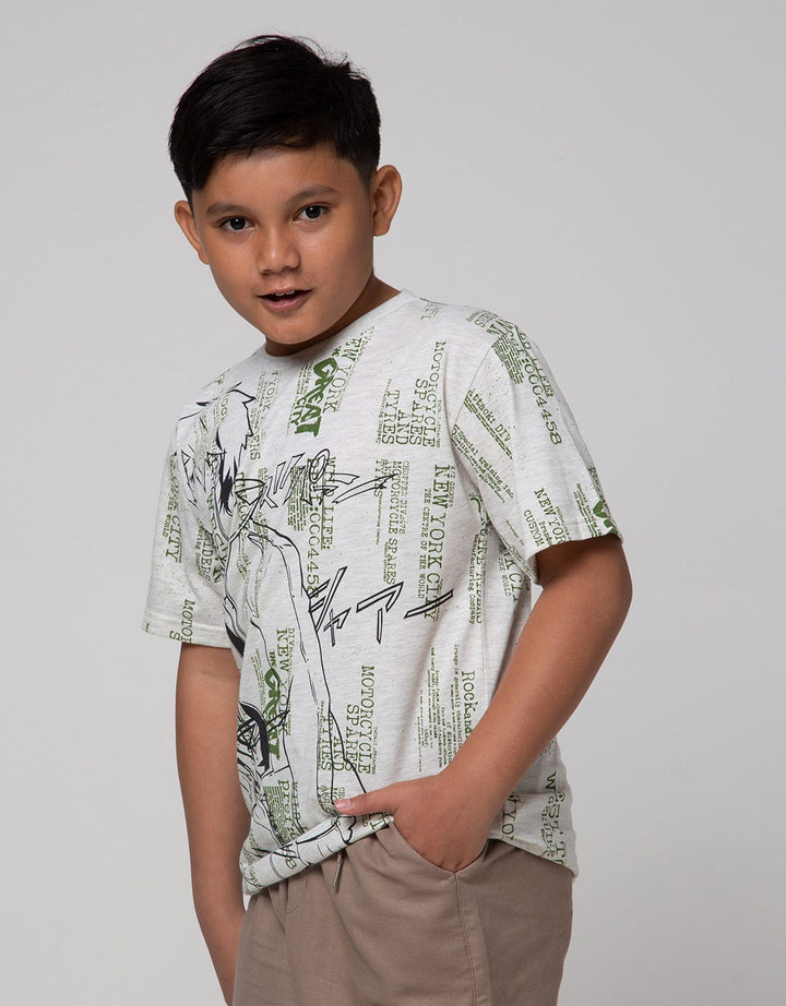 Nevada Short Sleeve T-Shirtprint Newspaper Anime