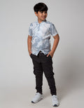 Nevada Abstract Print Kemeja Anak Laki-laki
