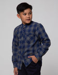 Nevada Flanel Checks Kemeja Anak Laki-laki
