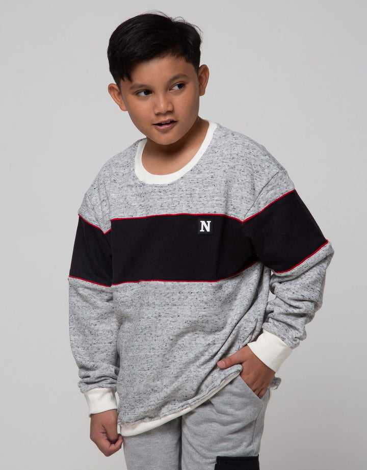Nevada Sweater Non Hoodie Textured Melange Oversized Rubber
