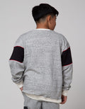 Nevada Sweater Non Hoodie Textured Melange Oversized Rubber