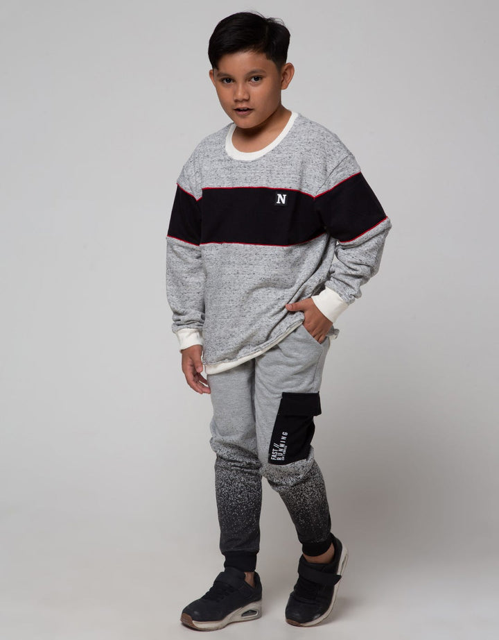 Nevada Sweater Non Hoodie Textured Melange Oversized Rubber