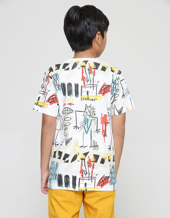 Nevada Fullprint Hand Graff Kaos Anak Laki-laki