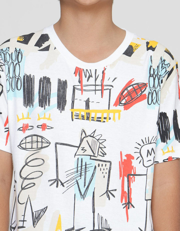 Nevada Fullprint Hand Graff Kaos Anak Laki-laki