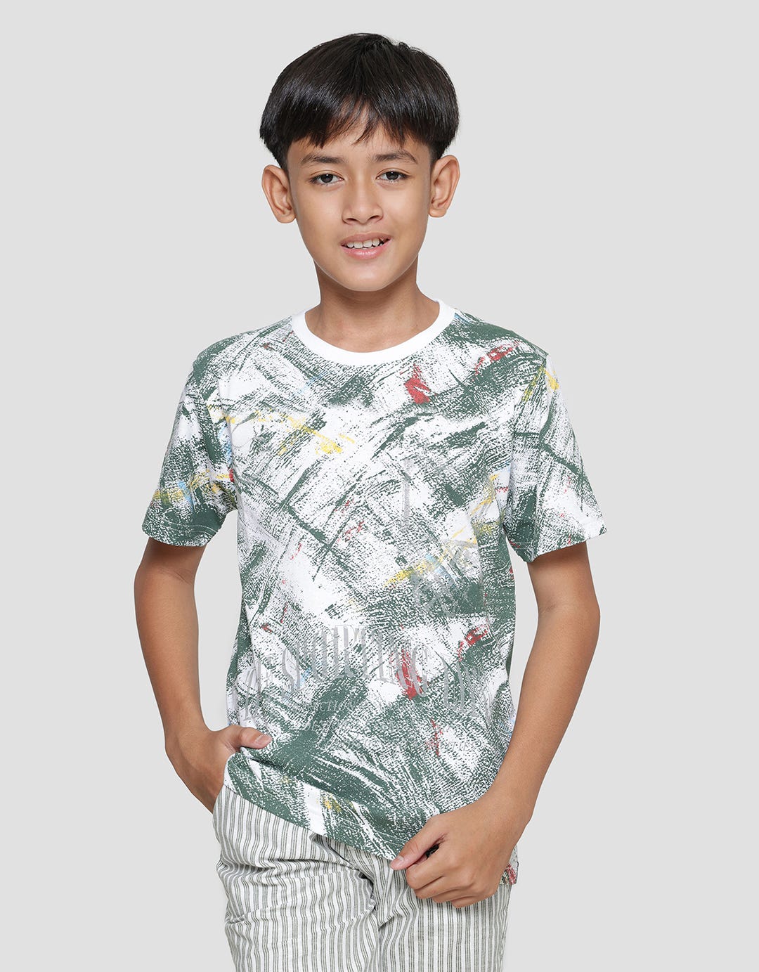 Nevada Fullprint Abstract Kaos Lengan Pendek Anak Laki-Laki