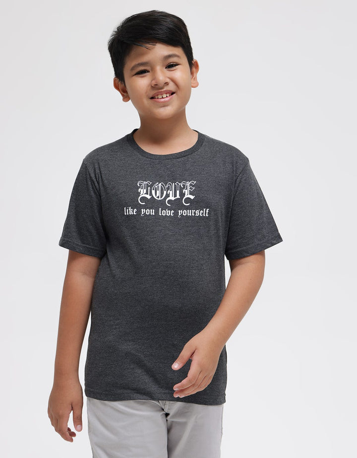 Nevada Kaos Print Love Your Self Anak Laki-Laki