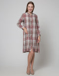 Triset Ladies Dress Plaid Motif