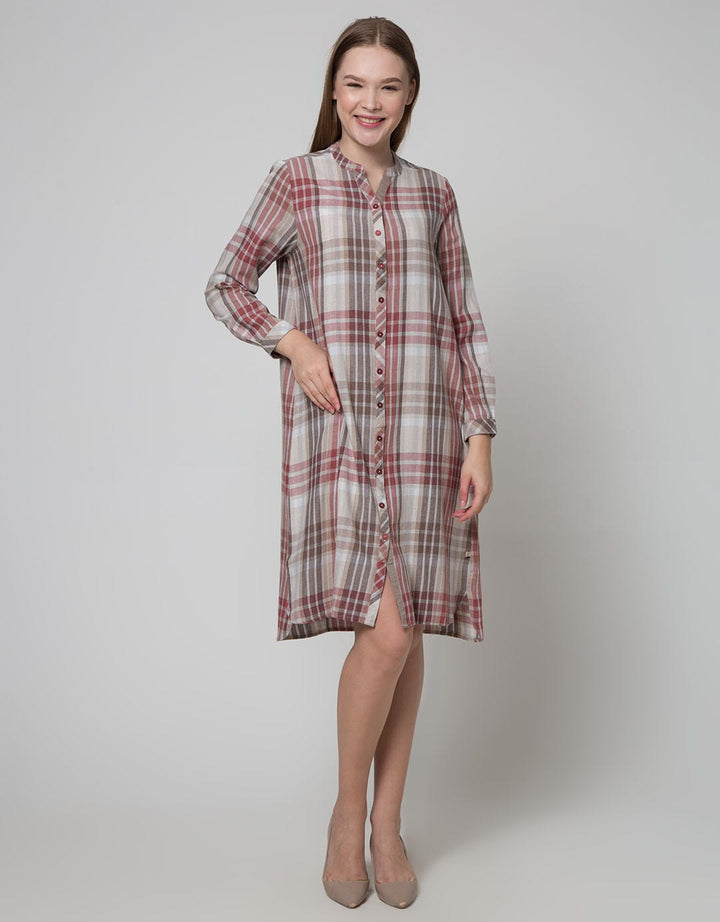 Triset Ladies Dress Plaid Motif