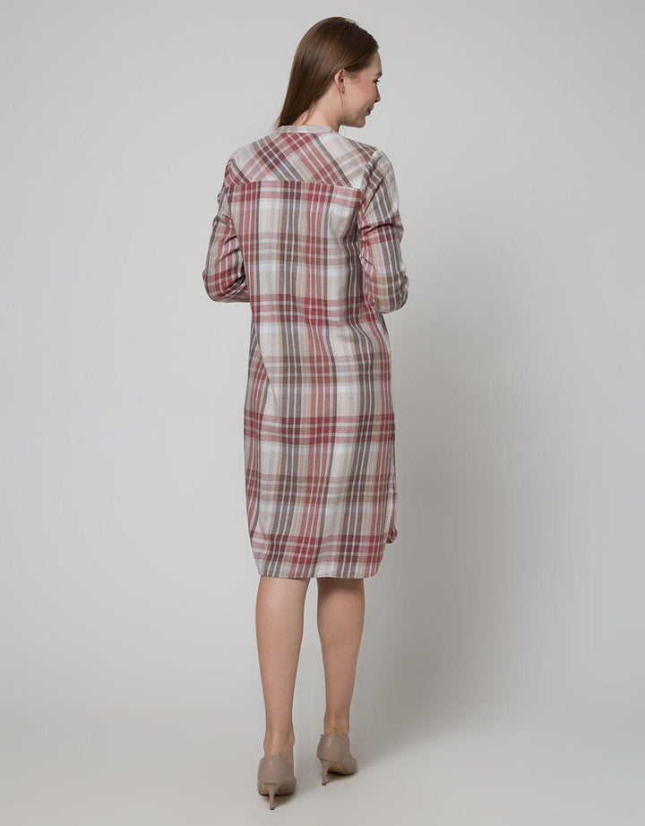 Triset Ladies Dress Plaid Motif