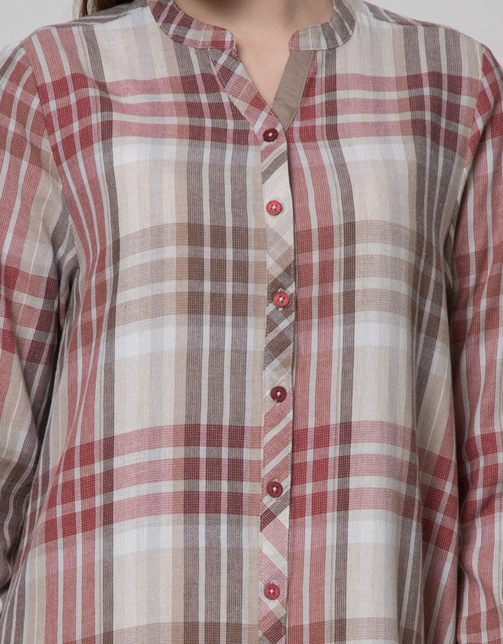 Triset Ladies Dress Plaid Motif