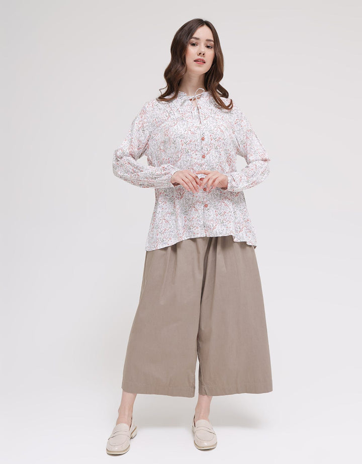 Triset Ladies Abstract Leaf Blouse for Women