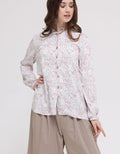 Triset Ladies Abstract Leaf Blouse Wanita