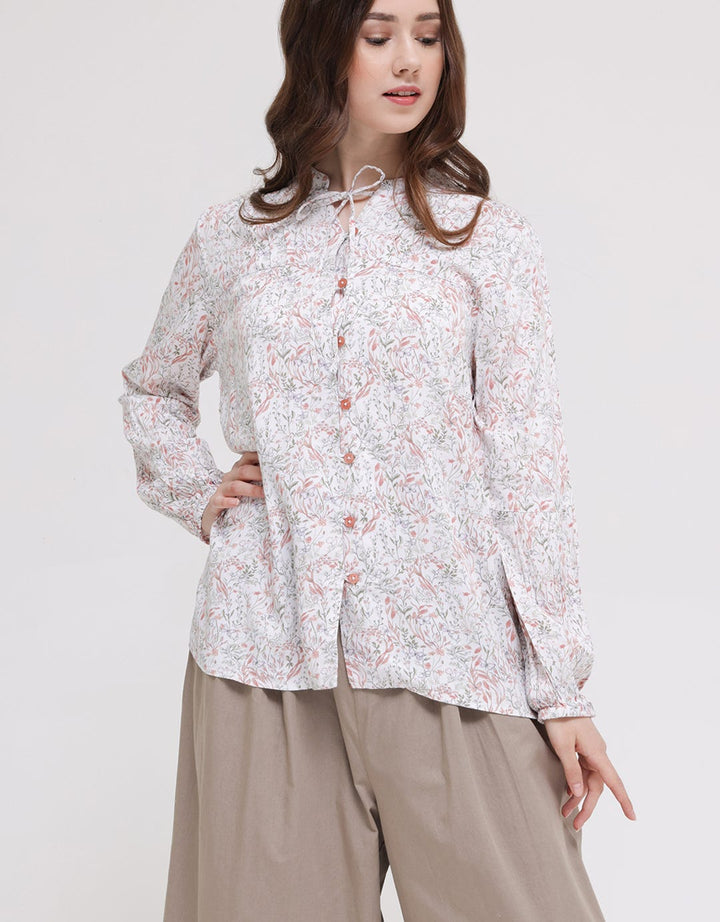 Triset Ladies Abstract Leaf Blouse for Women
