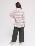 Triset Ladies Multi Stripe Blouse Wanita