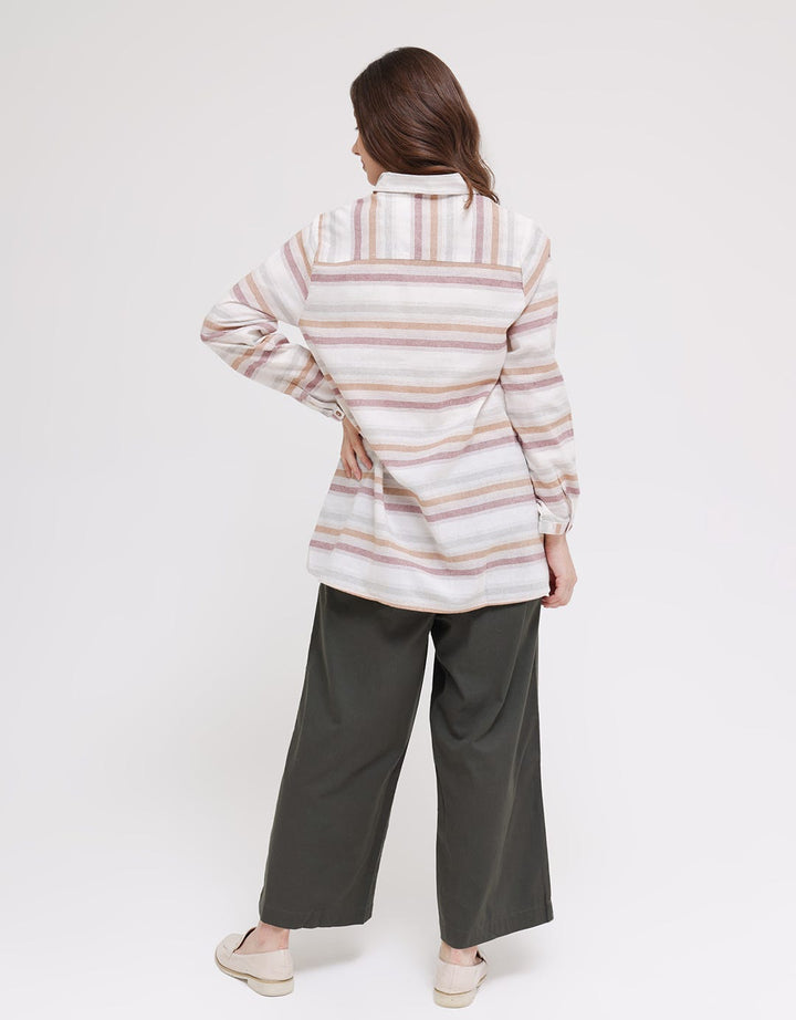 Triset Ladies Multi Stripe Blouse Women