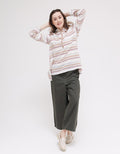 Triset Ladies Multi Stripe Blouse Wanita