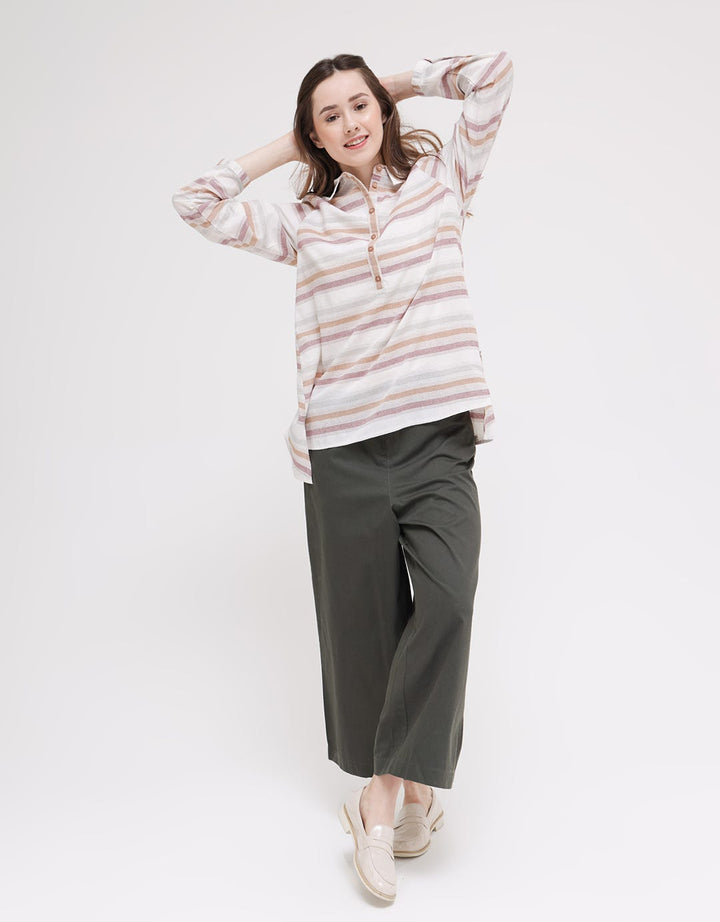 Triset Ladies Multi Stripe Blouse Women