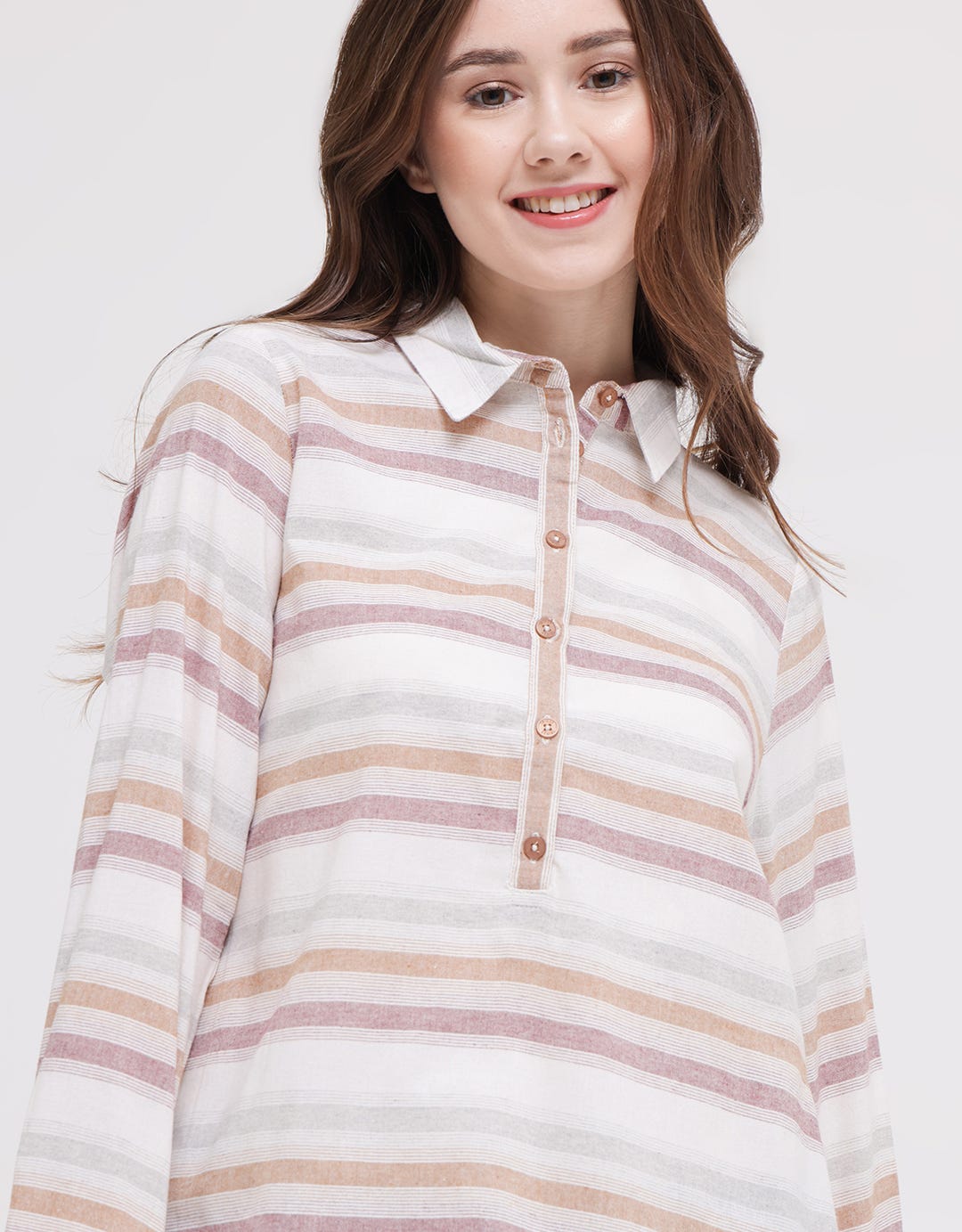 Triset Ladies Multi Stripe Blouse Women