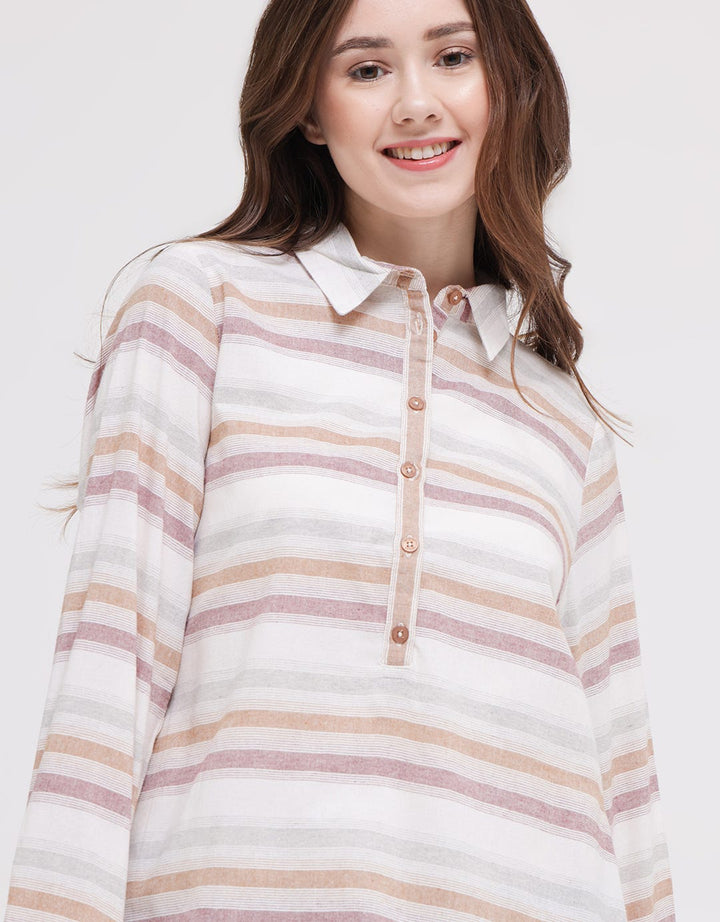 Triset Ladies Multi Stripe Blouse Women
