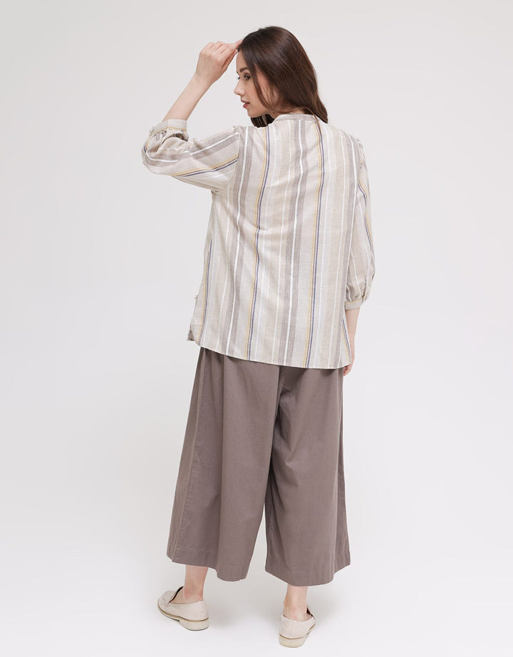 Triset Ladies Lad Stripe Blouse Wanita