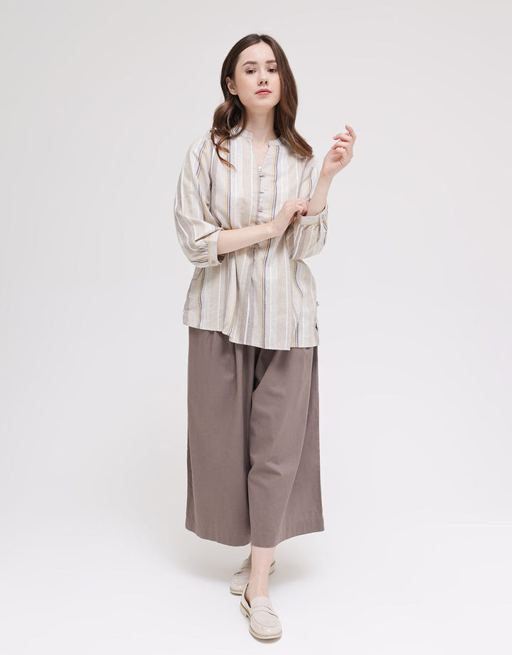Triset Ladies Lad Stripe Blouse Wanita