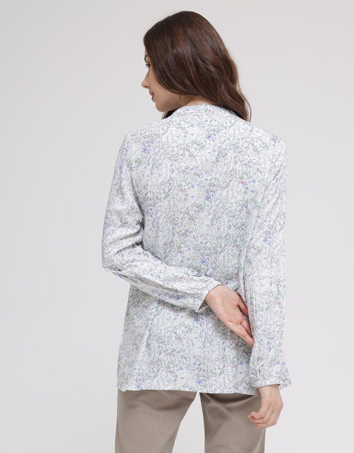Triset Ladies Abstract Leaf Blouse for Women
