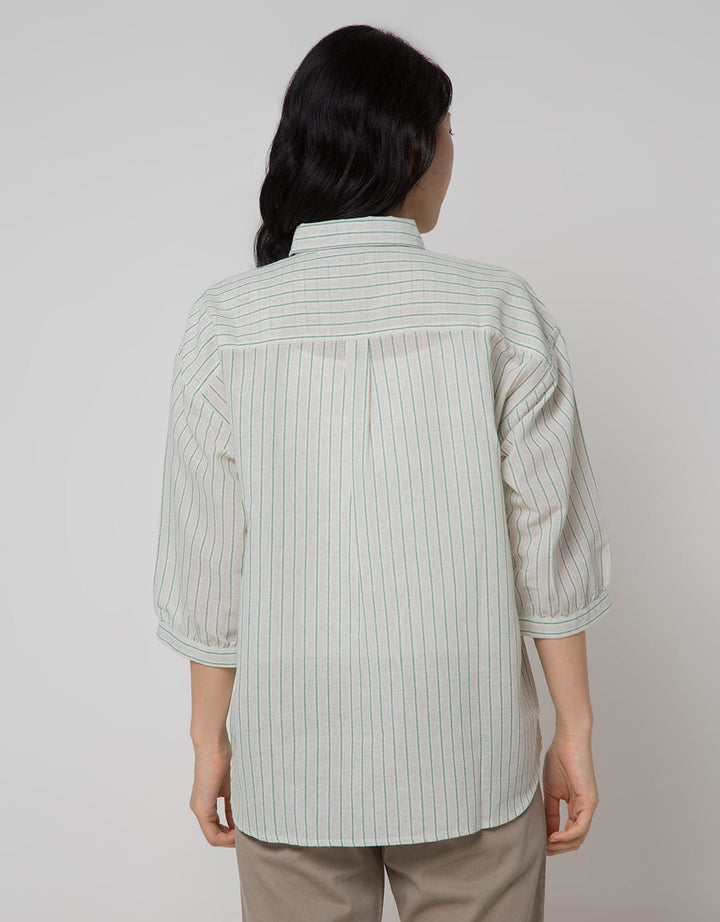 Triset Ladies Vertical Print Blouse Wanita