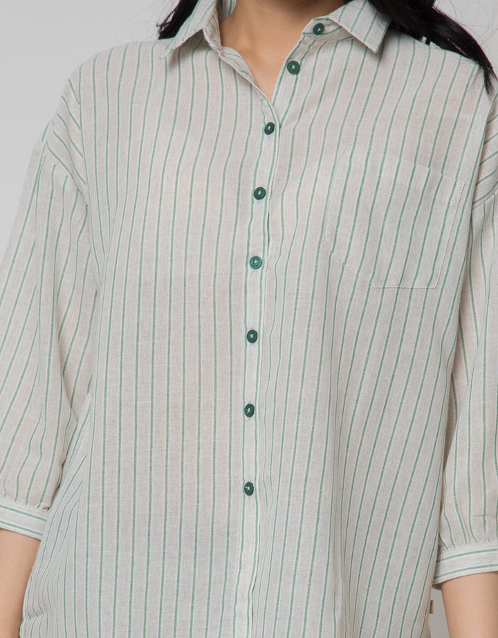 Triset Ladies Vertical Print Blouse Wanita