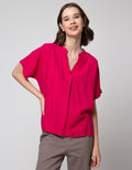 St. Yves Short Sleeve Blouse Linen Pule